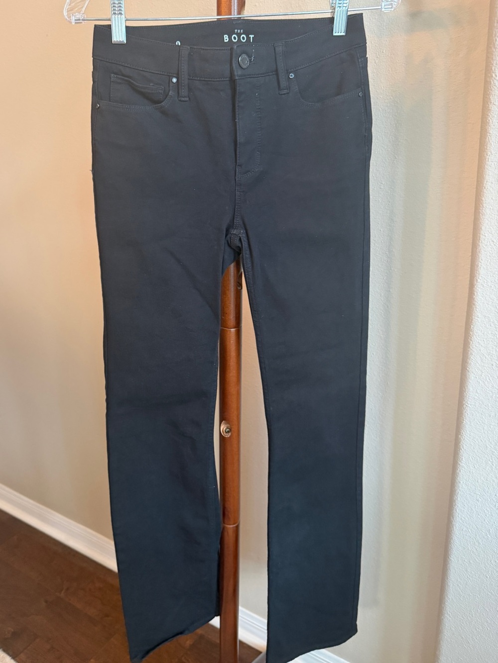 White House Black Market The Boot Mid Rise Black Bootcut Jeans Size 0